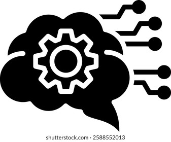 Logic Icon Glyph Vector Illustration