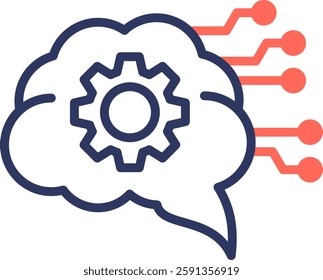 Logic Icon Line Color Vector Illustration