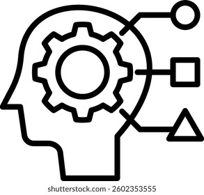 Logic Icon Line Vector Illustration