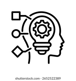 Ilustração do vetor de linha de ícone lógico