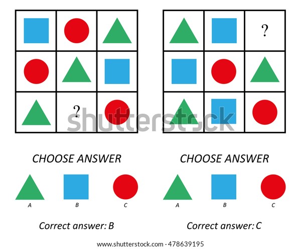 論理iqテスト 論理タスク 正しい答えを選びなさい ベクター画像 のベクター画像素材 ロイヤリティフリー