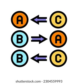 logic math science education color icon vector. logic math science education sign. isolated symbol illustration