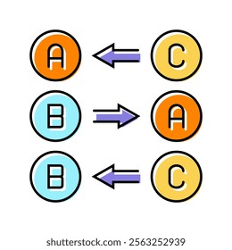 logic math science education color icon vector. logic math science education sign. isolated symbol illustration