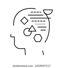 logic philosophy line icon vector. logic philosophy sign. isolated contour symbol black illustration