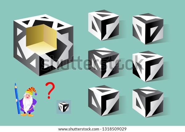 Logic Puzzle Game Children Adults Find Stock Vector (Royalty Free ...