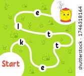 Logic puzzle game. Learning words for kids. Find the hidden name. Education developing worksheet. Activity page for study English. Isolated vector illustration. Cartoon style.