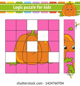 Logic puzzle for kids. Education developing worksheet. Learning game for children. Activity page. For toddler. Riddle for preschool. Simple flat isolated vector illustration in cute cartoon style.