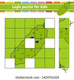 Logic puzzle for kids. Education developing worksheet. Learning game for children. Activity page. For toddler. Riddle for preschool. Simple flat isolated vector illustration in cute cartoon style.