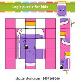 Logic puzzle for kids. Education developing worksheet. Learning game for children. Activity page. For toddler. Riddle for preschool. Simple flat isolated vector illustration in cute cartoon style.