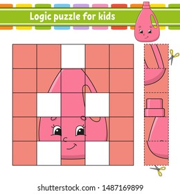 Logic puzzle for kids. Education developing worksheet. Learning game for children. Activity page. For toddler. Riddle for preschool. Simple flat isolated vector illustration in cute cartoon style.