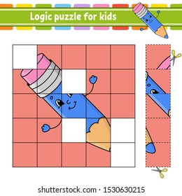 Logic puzzle for kids. Education developing worksheet. Learning game for children. Activity page. For toddler. Riddle for preschool. Simple flat isolated vector illustration in cute cartoon style.