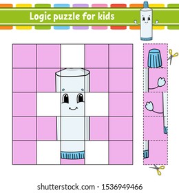 Logic puzzle for kids. Education developing worksheet. Learning game for children. Activity page. For toddler. Riddle for preschool. Simple flat isolated vector illustration in cute cartoon style.