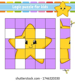 Logic puzzle for kids. Education developing worksheet. Learning game for children. Activity page. Simple flat isolated vector illustration in cute cartoon style.