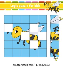 Logic puzzle for kids. Education developing worksheet. Learning game for children. Activity page. Simple flat isolated vector illustration in cute cartoon style.