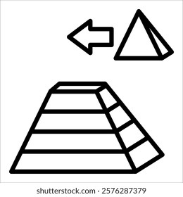 Logic Pyramid Icon Element For Design