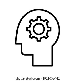 Logic, specialist, brainstorming icon vector image. Can also be used for information technology. Suitable for use on web apps, mobile apps and print media.