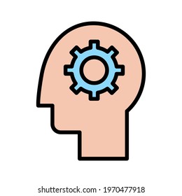 Logic, specialist, brainstorming icon vector image. Can also be used for information technology. Suitable for use on web apps, mobile apps and print media.