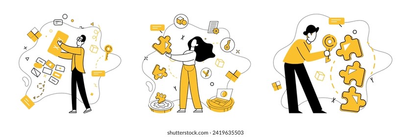 Logica vector illustration. Logica metaphorically dances with creativity in ballet innovative ideas Intelligence and logica are guiding stars in galaxy logical reasoning Success blossoms