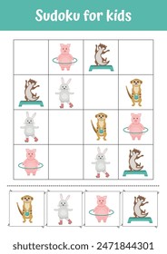 Logical games, educational activities for kids. Learning games for preschoolers and kindergarten. Sudoku for kids. Printable worksheets for kids. Educational games, teacher resources. Learning page.