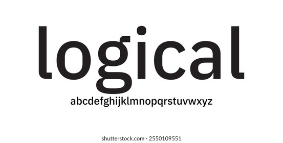 Logical, Modern minimal abstract alphabet fonts. Typography technology, electronic, movie, digital, music, future, logo creative font. vector illustration
