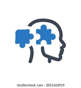 Icono de resolución de problemas lógicos en fondo blanco