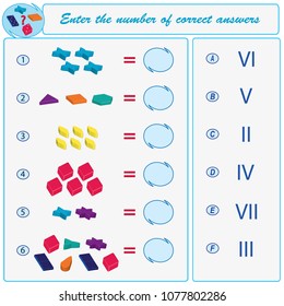 Logical task. Find the right answers. Vector illustration