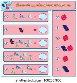 Logical task. Find the right answers. Vector illustration
