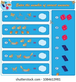 Logical task. Find the right answers. Vector illustration