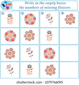 Logical task. Find what images are missing. Vector illustration