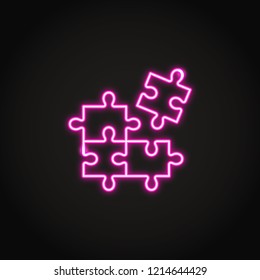 Logical thinking concept neon icon in line style