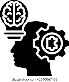 Logical Thinking Icon Glyph Vector Illustration