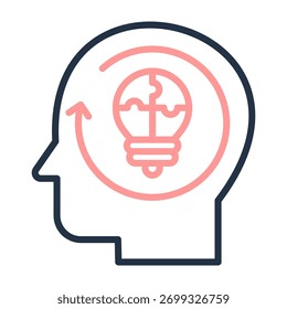 Logical Thinking Icon Line Color Design Vektorgrafik