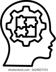 Logical Thinking Icon Line Vector Illustration