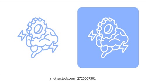 Línea de pensamiento lógicoIlustración de icono de fondo en contraste y color de dos tonos