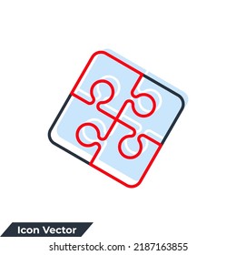 ilustración vectorial del logotipo del icono de logics. plantilla de símbolo de rompecabezas para la colección de diseño gráfico y web