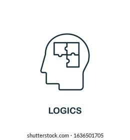 Logics icon from science collection. Simple line element Logics symbol for templates, web design and infographics
