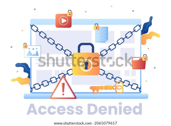 Login Access Denied Vector Illustration System Stock Vector Royalty 