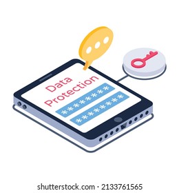 Un icono de acceso de inicio de sesión en diseño isométrico 

