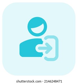 login access of a user with a right direction arrow key
