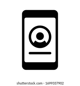 login account vector glyph flat icon 
