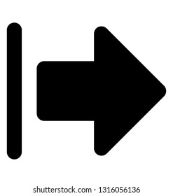 Login arrow glyph vector icon 