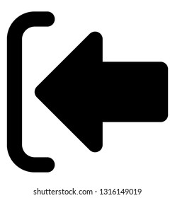 Login arrow glyph vector icon 