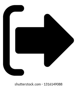 Login arrow glyph vector icon 