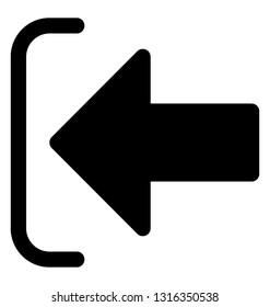 Login arrow glyph vector icon 
