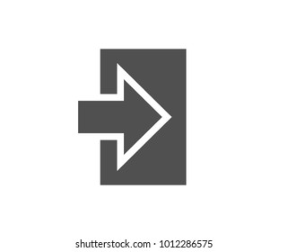 Login arrow simple icon. Sign in symbol. Navigation pointer. Quality design elements. Classic style. Vector