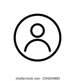 Login avatar Icon. Vector Outline Symbol
