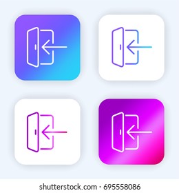 Login bright purple and blue gradient app icon