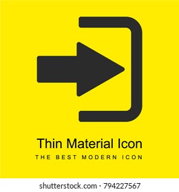 Login bright yellow material minimal icon or logo design