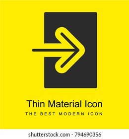 Login bright yellow material minimal icon or logo design