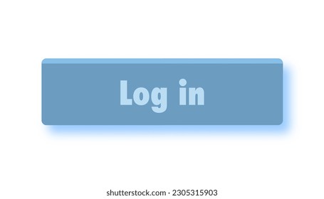Login-Taste in blauer Farbe mit blauem Schlagschatten für Web
